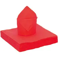 SANTEX 20x stuks feest servetten rood - 40 x 40 cm - papier - Feestservetten