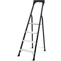 Vonroc PRO Huishoudtrap – Aluminium klustrap inklapbaar – 4 treden antislip – max. belastbaarheid 150kg