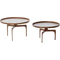 Light & Living salontafel pano set van 2 75x75x44cm -