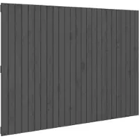 vidaXL Wandhoofdbord 159,5x3x110 cm massief grenenhout grijs