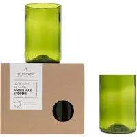 Original Home Glazen Medium - Drinkglazen Groen - Diameter 7 x hoogte 11 cm