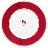 Pip studio Bord Love Birds Red 17 cm (Set van 6)