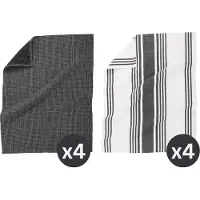 Tiseco Keukendoek Home Studio Combo Black (Set van 4) - 50 x 70 cm