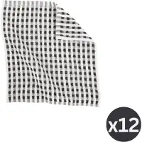 Tiseco Vaatdoek Home Studio Oman Black (Set van 6) - 32 x 35 cm