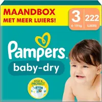 Pampers Baby-Dry Maat 3 - 222 Luiers - 6kg-10kg