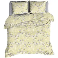 Satin d'or Dekbedovertrek Steffi Geelgroen Satijn-260 x 200 / 220 cm | Extra Breed