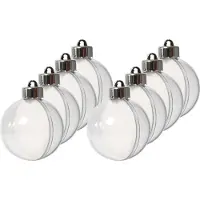 Merkloos Deco ballen transparant 6cm, 8st.