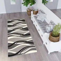 Tapiso Dream Loper Tapijt Grijs Gangloper Vloerkleed Maat- 80x500