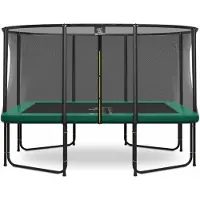 Magic Circle Pro Fiber Rechthoekige Trampoline 244 x 366 cm Groen met veiligheidsnet