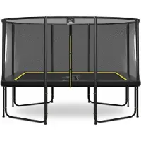 Magic Circle Pro Fiber Black Rechthoekige Trampoline 244 x 366 cm met veiligheidsnet