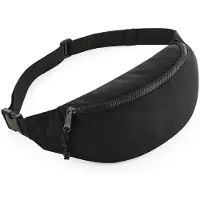Bagbase Heuptas/fanny pack zwart met verstelbare band - Heuptassen