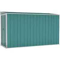 vidaXL Tuinschuur wandmontage 118x288x178 cm staal groen