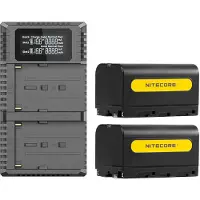 Nitecore USN3 Pro Dubbel Lader voor Sony + 2x NP-F750 accu