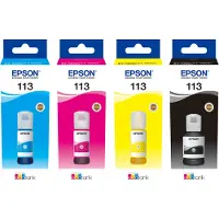 Epson Multipack de 4 Bouteilles d'encre 113 Noir Jaune Cyan et Magenta