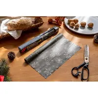 Nuts Bijenwasdoek op rol – motief winters grijs - 90x30,5cm