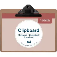 Europel Klembord A4 MDF Liggend Hout - 4 stuks