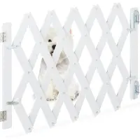 Relaxdays traphekje hond - uitschuifbaar 34,5-108,5 cm breed - 47,5-60 cm hoog - harmonica