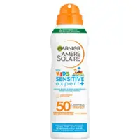 Garnier 3x Ambre Solaire Sensitive Expert+ Kids Zonnebrandspray Mist Spf 50+ 150 Ml