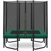 Magic Jump Rechthoekige Trampoline 153 x 214 cm Groen met Veiligheidsnet