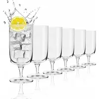 Krosno Kristal glazen - Cocktailglazen / Drinkglazen - 400 ml. - 6 Delig