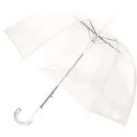 Smati Big Cloche Stormparaplu - Transparent - Auto Open - ø 85 cm - Big Cloche Wit