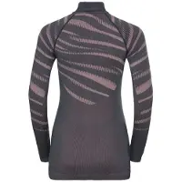 Odlo Skipully Odlo Women SUW Top Turtle Neck 1/2 Zip L/S Performance Odyssey Gray Mesa Rose-L