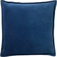 Dutch decor CAITH - Kussenhoes 50x50 cm - 100% katoen velvet - Insignia Blue - donkerblauw - met rits - zonder binnenkussen
