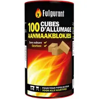 Fulgurant Aanmaakblokjes - Ideaal voor barbeque hout en kolenkachels - Prijs per verpakking(100 stuks)