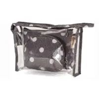 Benzi - Perla - toilettas / make-uptas - set 3 delig - zwart