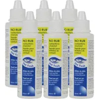 Eye fresh No Rub - Alles-in-één Lenzenvloeistof - 6 x 100 ml - Geen wrijven nodig - voor Zachte contactlenzen - Geschikt voor Gevoelige Ogen