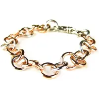 Sophie Armband in zilver en zilver roosgoud vergulde schakels