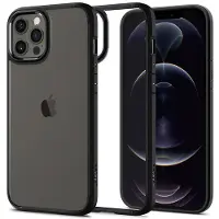 Spigen Doorzichtig Hybrid iPhone iPhone 12 Pro Max Hoesje Zwart