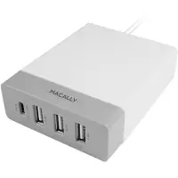 Macally Home Charger 72 Watt 4 Poorts Oplader Wit