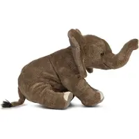 Living Nature Knuffel - 25x14 cm - Olifant - Grijs - - OneSize - Knuffels