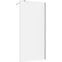Guido Gusto Inloopdouche 90x200 8mm Nano glas RVS serie Silvio melkglas
