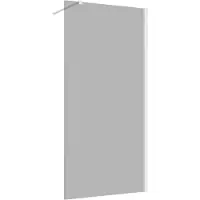 Guido Gusto Inloopdouche 40x200 8mm Nano glas mat wit serie Silvio rookglas