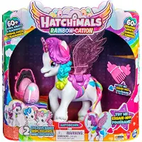 Hatchimals CollEGGtibles - Interactieve Hatchicorn-eenhoorn met slaande vleugels meer dan 60 lichtjes en geluiden en 2 unieke baby's
