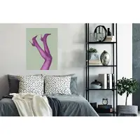 PosterMonkey Poster Benen - Hakken - Groen - Roze - 60x80 cm