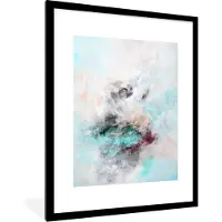 PosterMonkey Fotolijst incl. Poster - Abstract - Schilderen - Verf - Blauw - 60x80 cm - Posterlijst