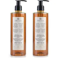 Sarcia.eu PRIJA 2in1 vloeibare douchegel-shampoo met ginseng-extract, met pompje, veganistisch, 2x 380 ml
