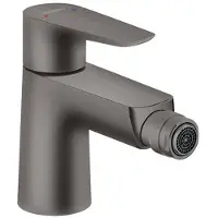 Hansgrohe talis e eengreeps bidetmengkraan met popup trekwaste, brushed black chrome