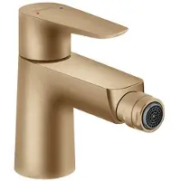 Hansgrohe talis e eengreeps bidetmengkraan met popup trekwaste, brushed bronze