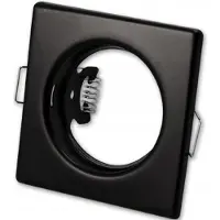 ABC-led Inbouw spot GU10 - Staal - 86mm - Verstelbare armatuur vierkant - Zwart