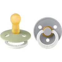 BIBS 2x Fopspeen Maat 2 6-18 Mnd Glow Sage Cloud 2 Stuks