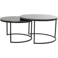 Light & Living salontafel alfio set van 2 75x75x45.5cm -