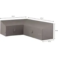 Madison Loungesethoes Grey Left 270x210x90 cm