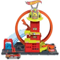 Hot Wheels City Super Fire Station - Speelfigurenset