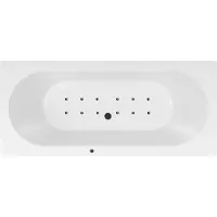 Lambini Designs Round bubbelbad 170x75cm elektronisch 12 aerojets zwart
