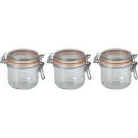 Le Parfait Voorraad/weckpot - Pakket van 10x stuks - glas - transparant - 8,5 x 7 cm - 200 ml