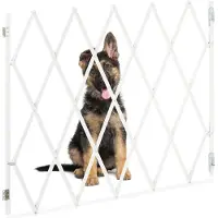 Relaxdays traphekje hond - uitschuifbaar - max. 130 cm breed - 87,5-100 cm hoog - harmonica